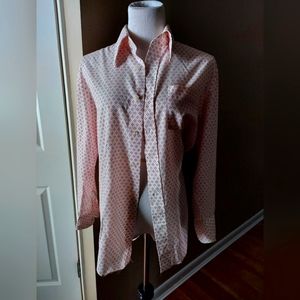 Vintage Kmart Men's Permanent Press polka dot shirt pointy collar LAST CHANCE